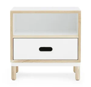 Normann Copenhagen Kabino lille sengebord med skuffe og hylde