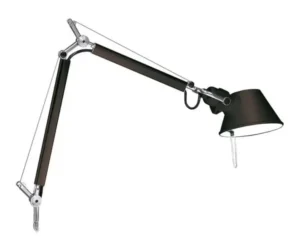 Artemide Tolomeo væglampe med lang sort arm