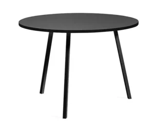 Hay Loop Stand Round Table lille sort rundt spisebord med 3 ben