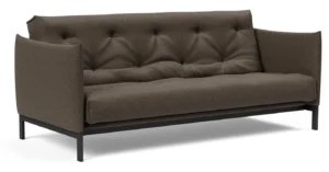 Junus Softspring Nordic 2-personers sovesofa med brunt stofbetræk