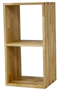 NocNoi Puzzle væghængt reol i træ med 2 rum