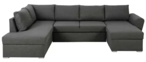 Stanford LUX U-formet sovesofa med plads til 2 personer i gråt stof
