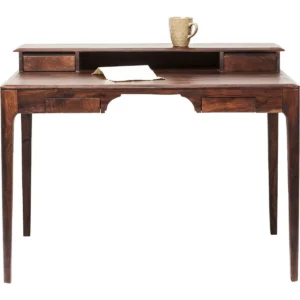 Brooklyn skrivebord fra Kare Design i vintage look af sheeshamtræ med plads til opbevaring