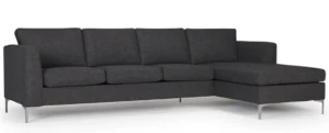 Kragelund Shea K 364 4-personers sofa med chaiselong og mørkegråt betræk