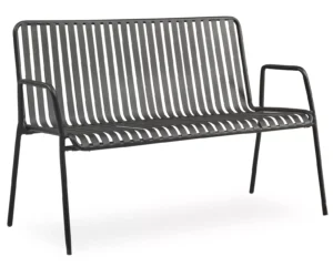 Lioni havebænk sort metal